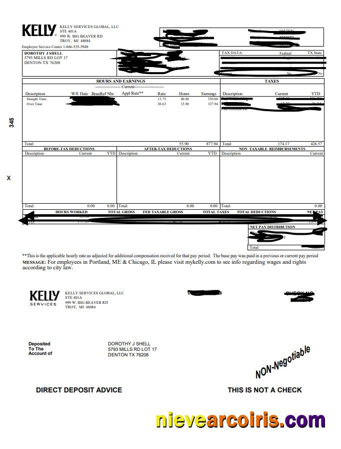 Kelly Paystub